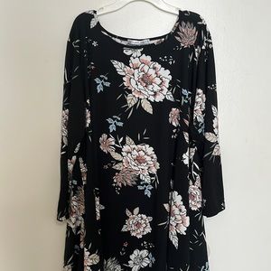Black Blouse with Floral design